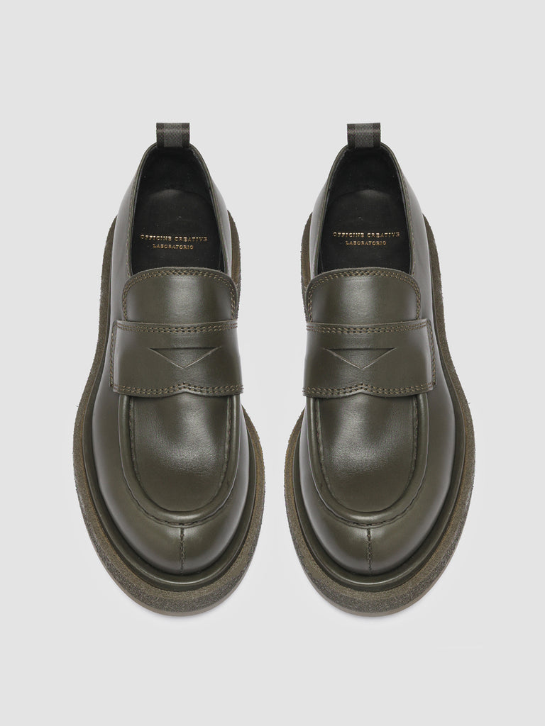 TONAL 102 - Green Leather Loafers