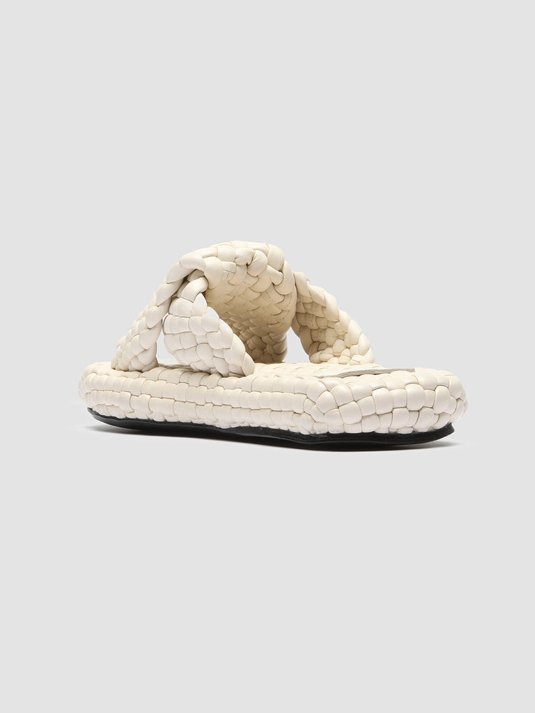 WILLOW 001 - White Leather Sandals